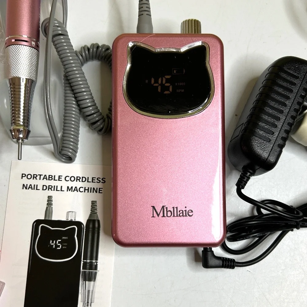 Pink Professional Nail Drill File 45000RPM